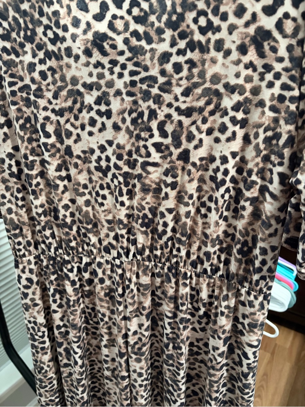 Attitudes by Renee Brown Leopard Print V-Neck Maxi Dress - Picture 5 of 6